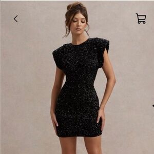 Zara Black Sparkle Mini Dress